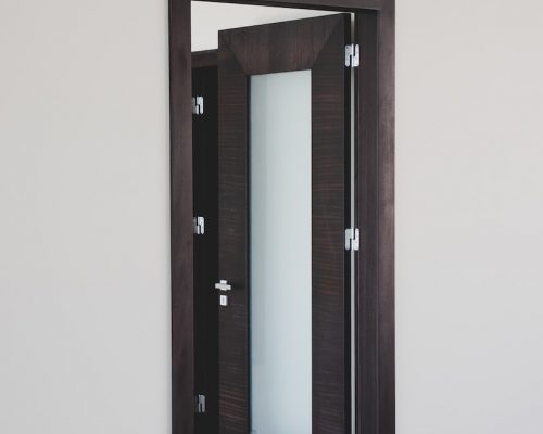 open wooden door